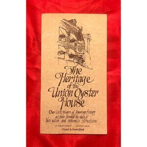 The Heritage of the Union Oyster House Boston 1975 Brochure Venerable Structure